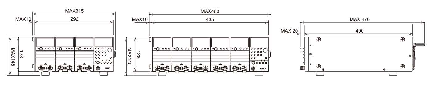 PLZ-U Serie Außenabmessungen