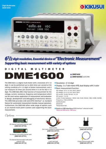 6 1/2 digit digital multimeter|DME1600